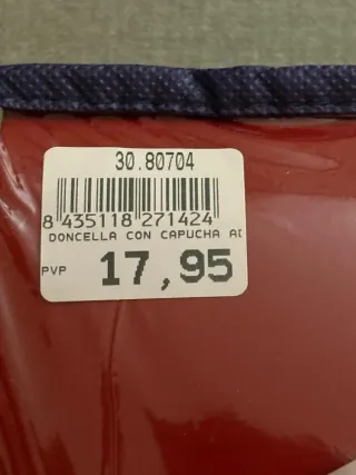 Disfraz Túnica con Capucha de terciopelo