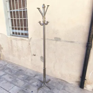 Perchero Art Deco Metal Plateado