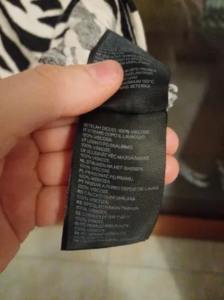 T-shirt fantasia bianco e nero