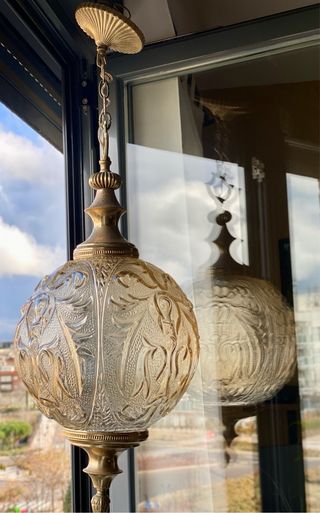 Lampada a Sospensione Francese Vintage Anni '60