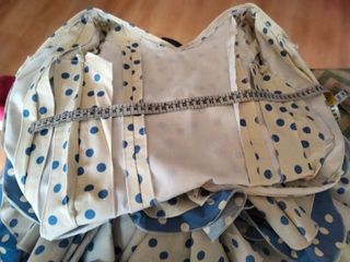 Traje Flamenca Niña Lunares Azul