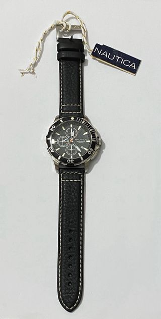 Orologio Nautica Chrono Uomo 44mm Nero Argento