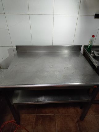 Mesa Acero Inoxidable con Balda