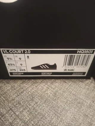 Adidas VL Court 2.0 Hombre Talla 43 1/3