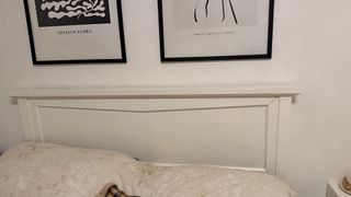 Cabecero de cama de madera blanco