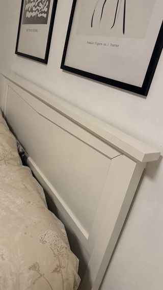 Cabecero de cama de madera blanco