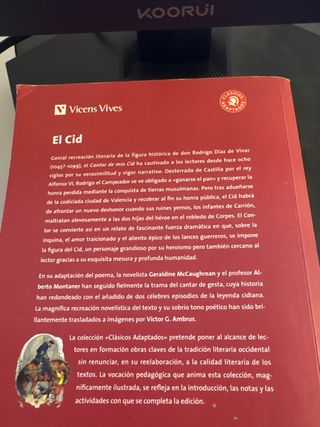 libro el cid adaptacion