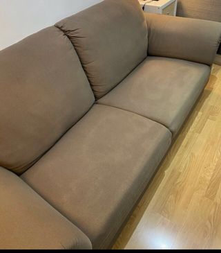 Urge venta !!  Sofá 3 plazas Ikea marrón tela