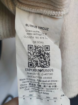 Jersey Emporio Armani Talla M