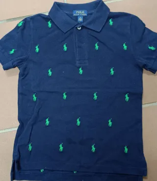 Polo Ralph Lauren niño blanco estampado