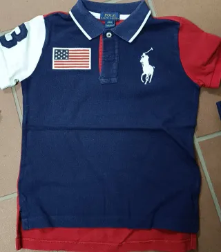 Polo Ralph Lauren niño blanco estampado