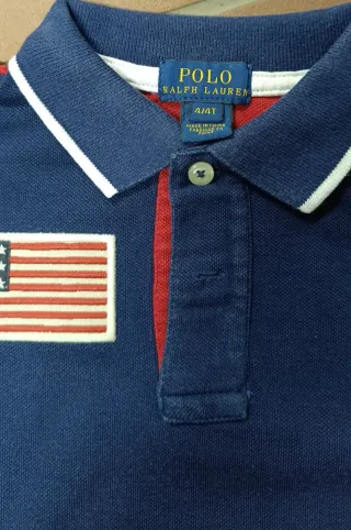 Polo Ralph Lauren niño blanco estampado