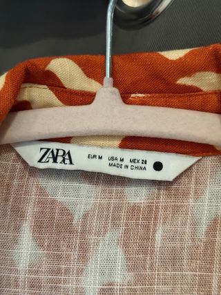 Blusa Zara Estampada Lino