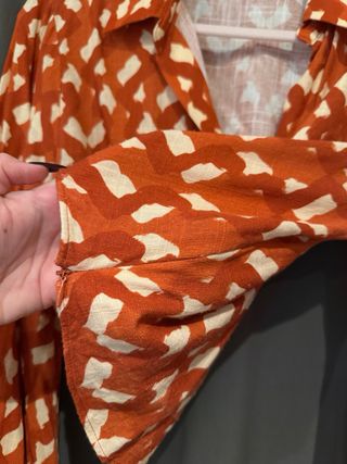 Blusa Zara Estampada Lino