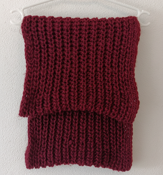 Cuello-bufanda lana color burdeos