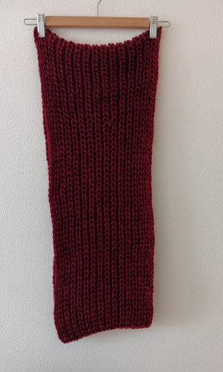 Cuello-bufanda lana color burdeos