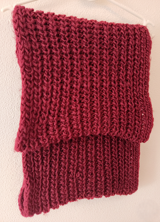 Cuello-bufanda lana color burdeos