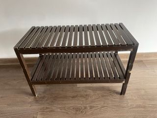 2 Bancos Ikea Moölger Madera Marrón