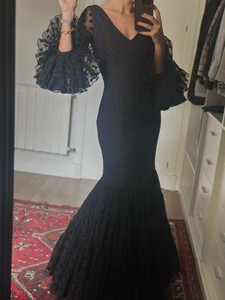 Vestido Flamenca Negro Sin Estrenar