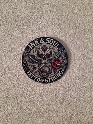 Poster Metal "Tattoos Calavera" - 20x20cm