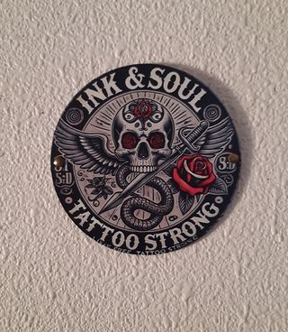 Poster Metal "Tattoos Calavera" - 20x20cm