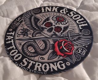 Poster Metal "Tattoos Calavera" - 20x20cm