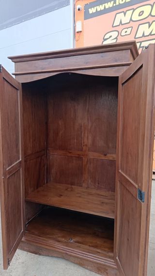 Armario rustico estilo colonial madera 2 puertas