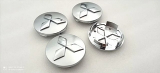 CENTRO DE RUEDA MITSUBISHI 60MM PLATA