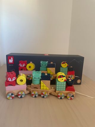 Tren de madera Janod 12m+