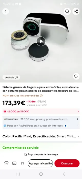 Ambientador electronico coche