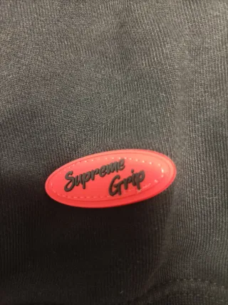 Sudadera Supreme Negra con Logo Ovalado