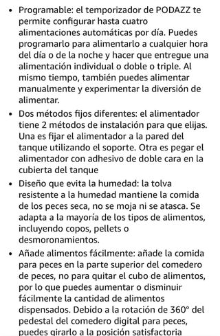 Comedero automático peces/tortugas