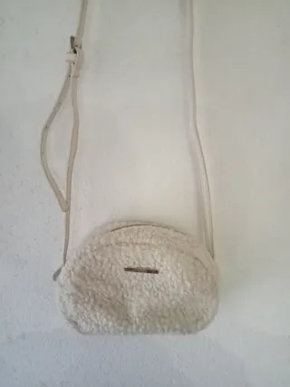 Bolso borreguito Inside color crema asa larga
