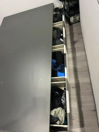 Estructura de cama + colchón 105*2cm