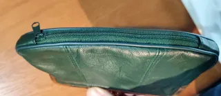 Monedero piel clásico verde