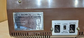TV CROWN Mod. 7 TV-4 (1968) Radio FM-AM Vintage
