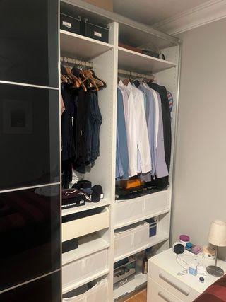 Armario IKEA puertas correderas cristal negro