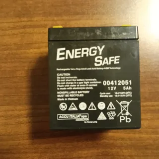 2 Batterie Ricaricabili Energy Safe 12V 5Ah