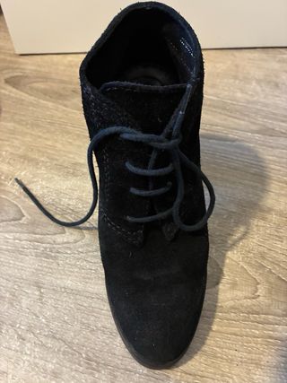 Botines Mango Tacón Negro Talla 37