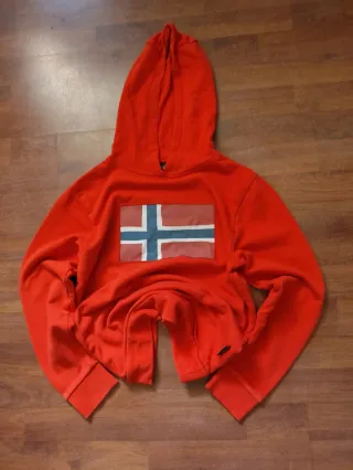Sudadera Napapijri Roja Bandera Noruega