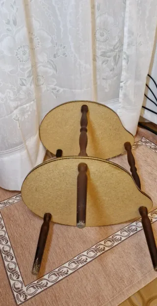 Tavolino da salotto vintage Due Ripiani anni '70.