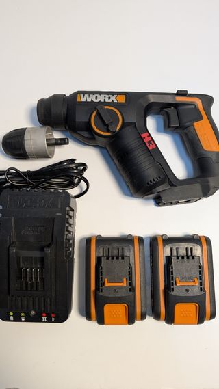Taladro Percutor WORX H3 + 2 Baterías + cargador