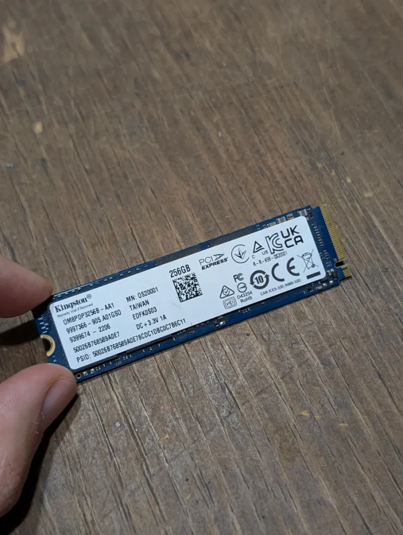 256GB NVMe M2 PCIe