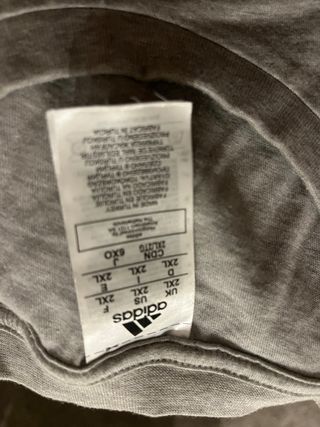 Camiseta Adidas Gris y Blanca Talla 3XL