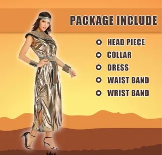 Disfraz Diosa Egipcia Dorada Talla Unica