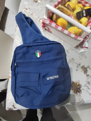 Borsone tracolla blu