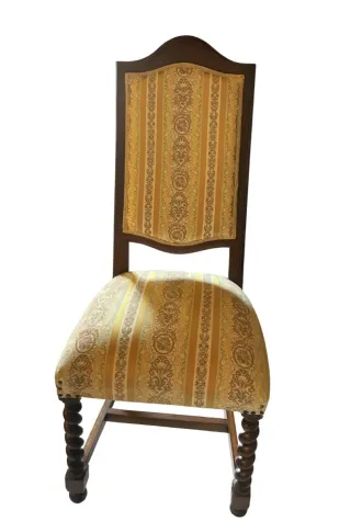 Conjunto 6 sillas y 2 sillones nogal