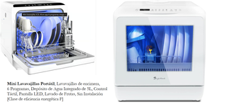 Mini lavavajillas portátil/encimera 5L