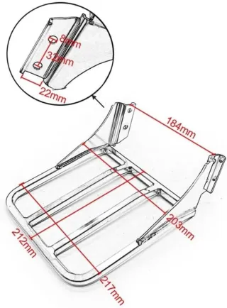 portaequipajes moto cromado