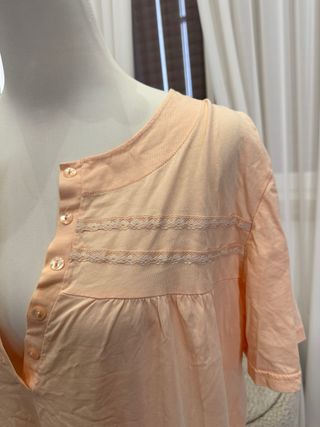 Camicia da notte rosa pesca